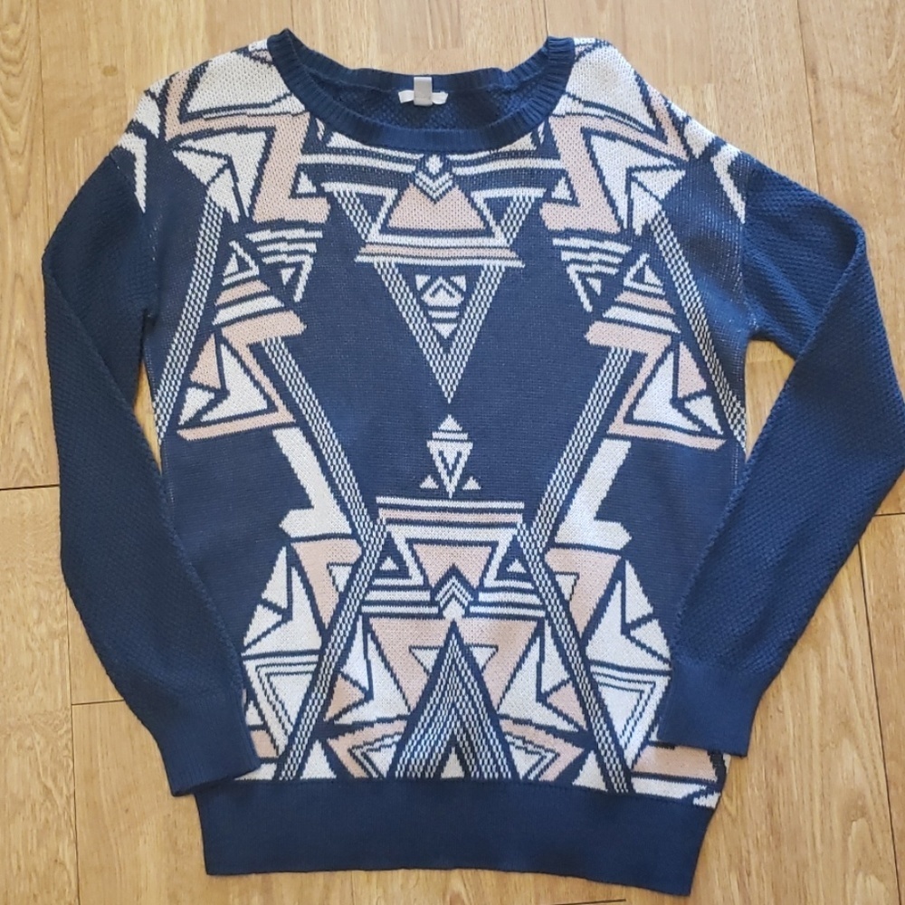UO Ecote art deco tribal print sweater